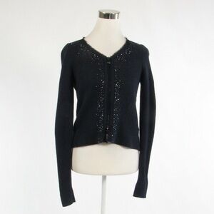 Martin and Osa Zip Up Alpaca Wool Cardigan with Sparkly Trim